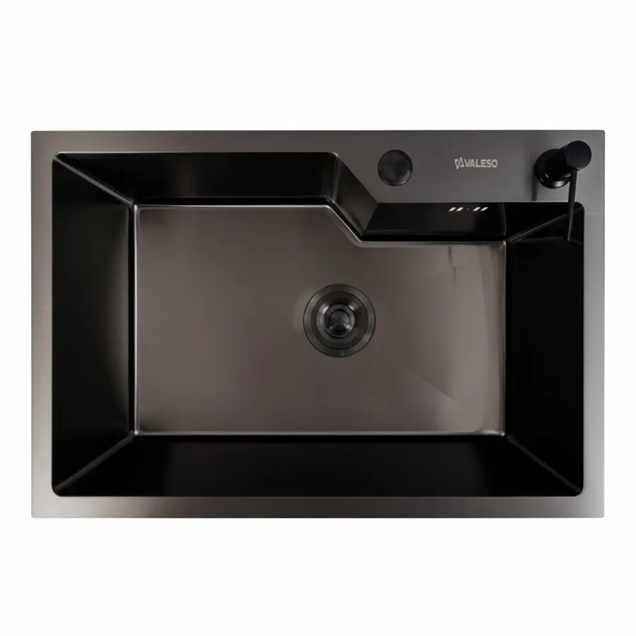 Кухонна мийка VALESO Handmade 65х43 PVD (3,0/0,8) чорна