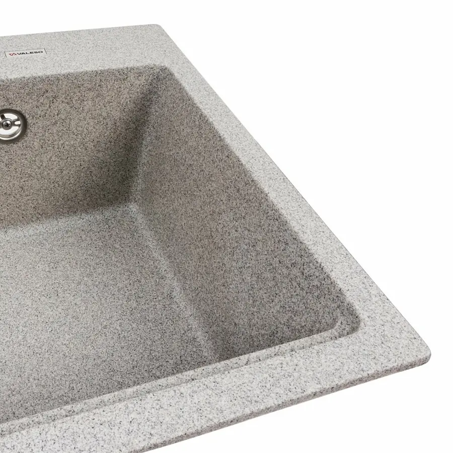 Гранитная мойка для кухни VALESO NIKA 7545 матовая Серая