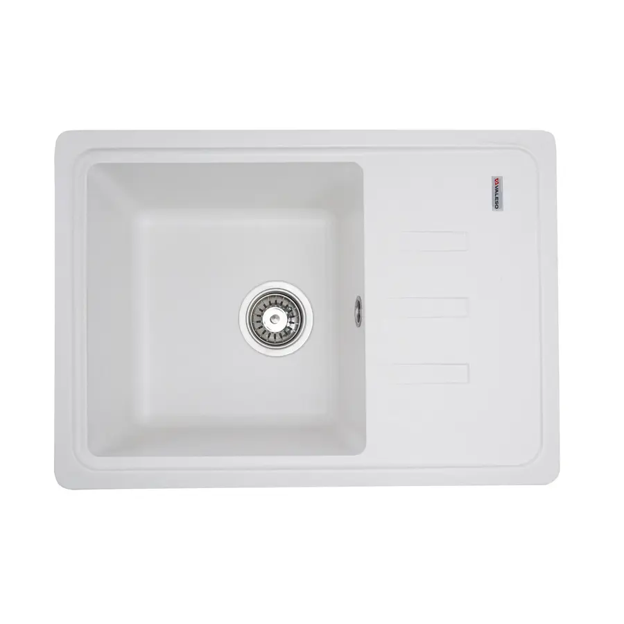 Гранитная мойка для кухни VALESO LIANA 6243 матовая Белоснежная