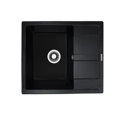 Гранітна мийка для кухні VALESO ARIA 5851 матова Чорний металік