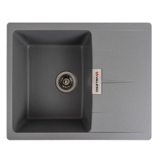 Гранитная мойка для кухни VALESO 6250 ZIRKONE матовый Серый металлик