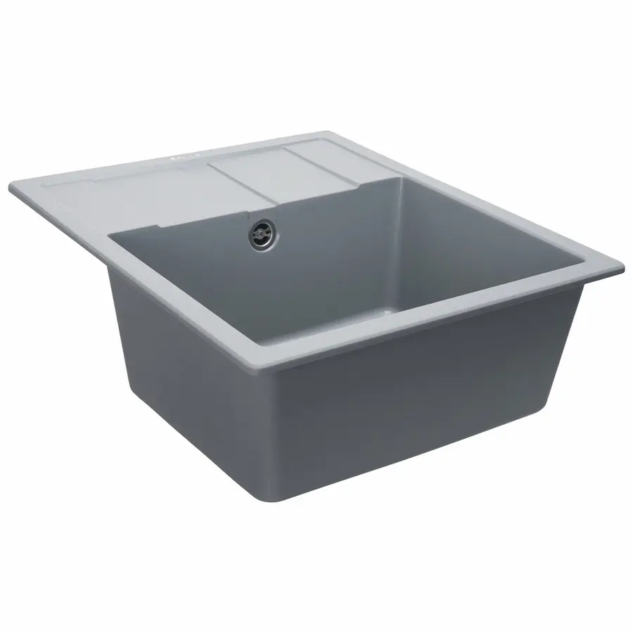 Гранітна мийка для кухні VALESO ARIA 5851 матова Сірий металік