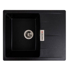 Гранитная мойка для кухни VALESO 6250 ZIRKONE матовый Черный металлик
