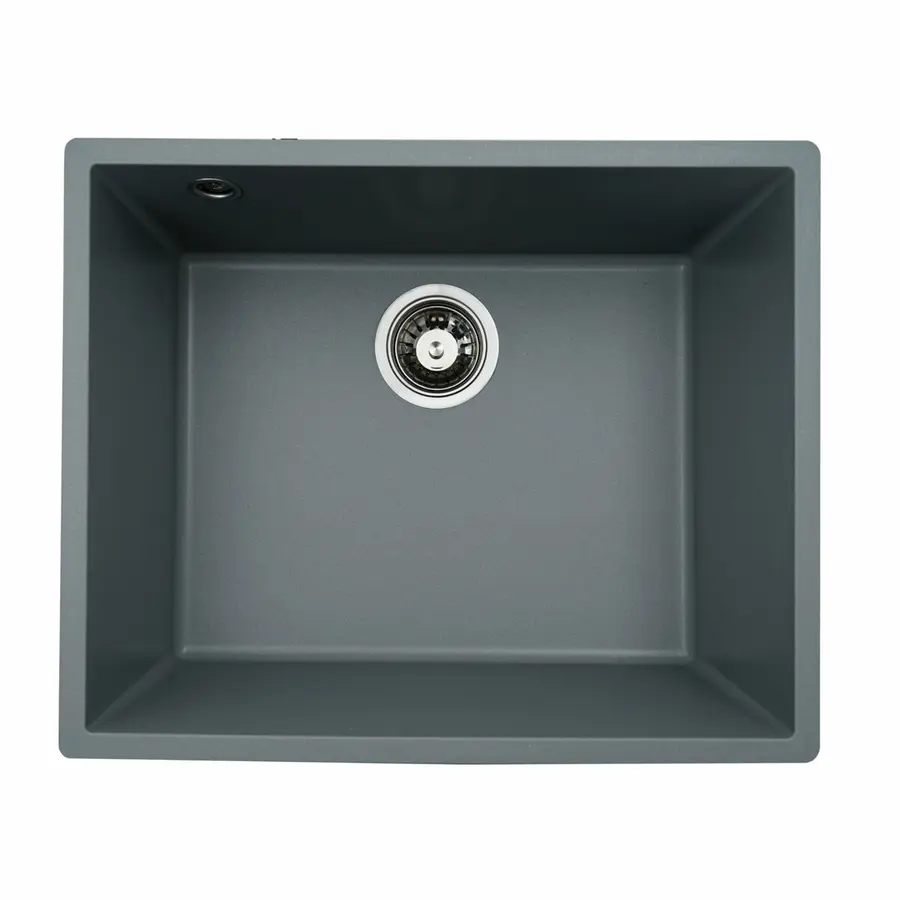Гранитная мойка для кухни VALESO OASIS 5444 матовая Серый металлик