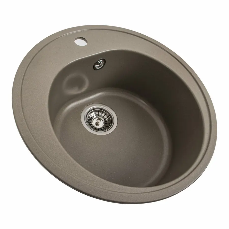 Гранитная мойка для кухни VALESO LUNA 510 матовая Титан