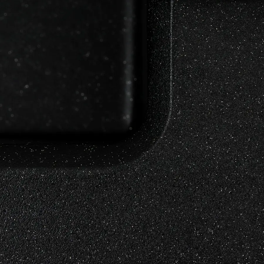 Гранитная мойка для кухни VALESO SOLID 7843 матовая Черный металлик