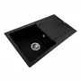 Гранитная мойка для кухни VALESO SOLID 7843 матовая Черный металлик