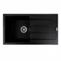 Гранитная мойка для кухни VALESO SOLID 7843 матовая Черный металлик