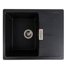 Гранітна мийка для кухні VALESO ZIRKONE 6250 матова Карбон