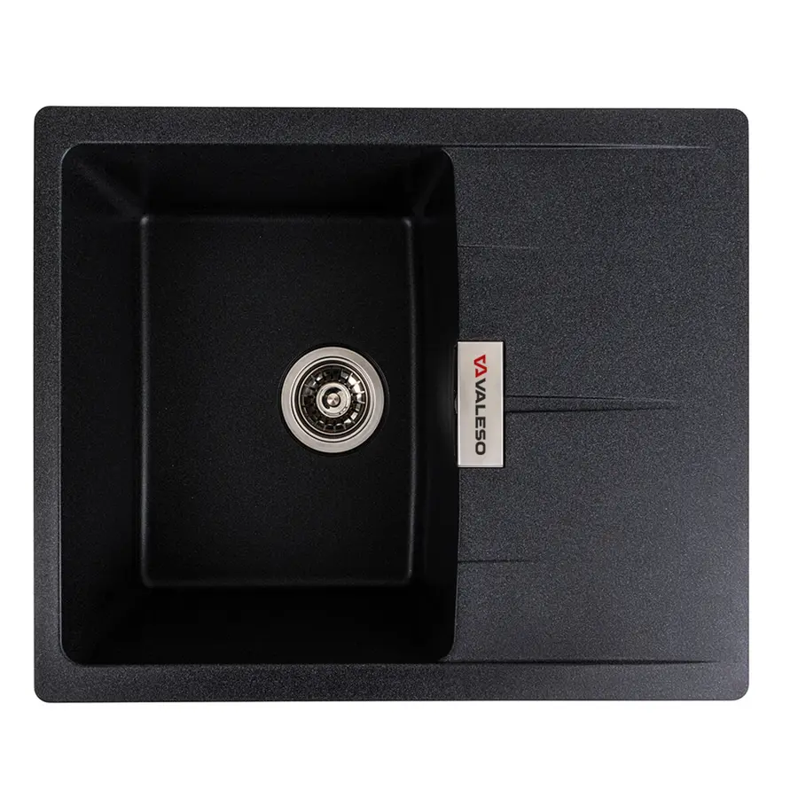 Гранитная мойка для кухни VALESO ZIRKONE 6250 матовая Карбон