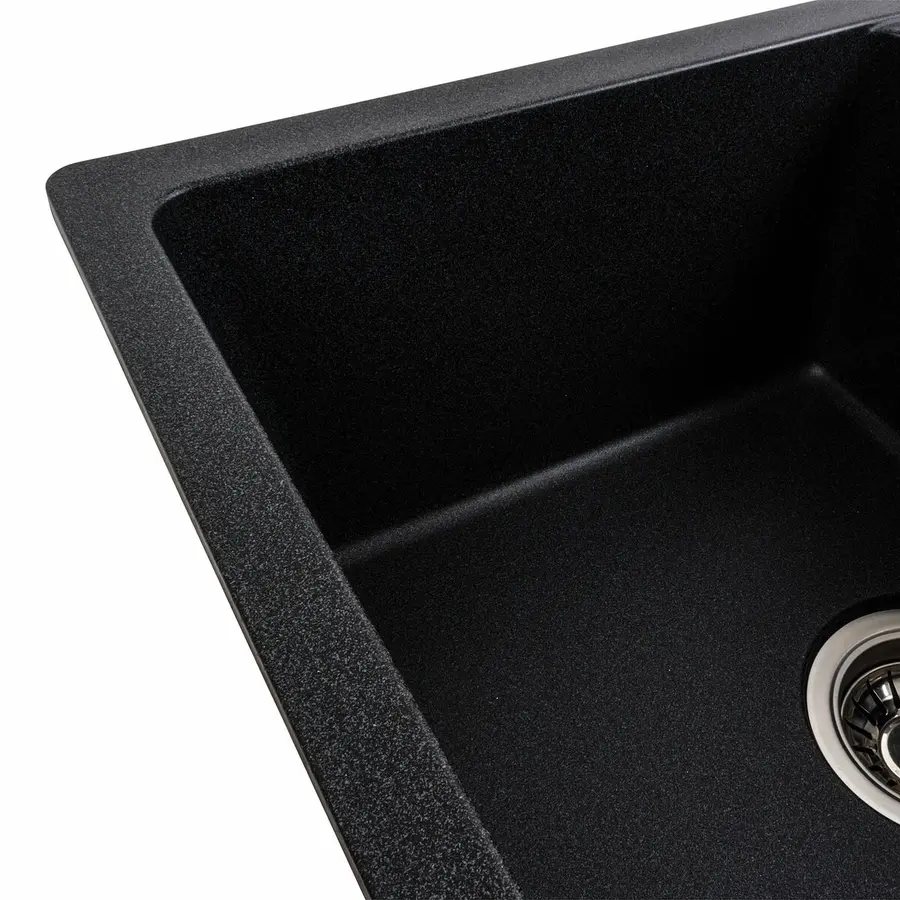 Гранитная мойка для кухни VALESO ZIRKONE 6250 матовая Карбон