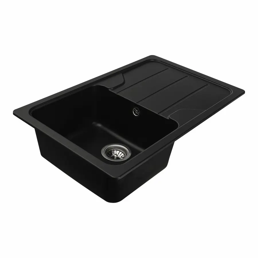 Гранитная мойка для кухни VALESO VERONA 7850 матовая Черная