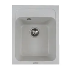 Гранитная мойка для кухни VALESO KORRADO 4050 матовая Белая в точку