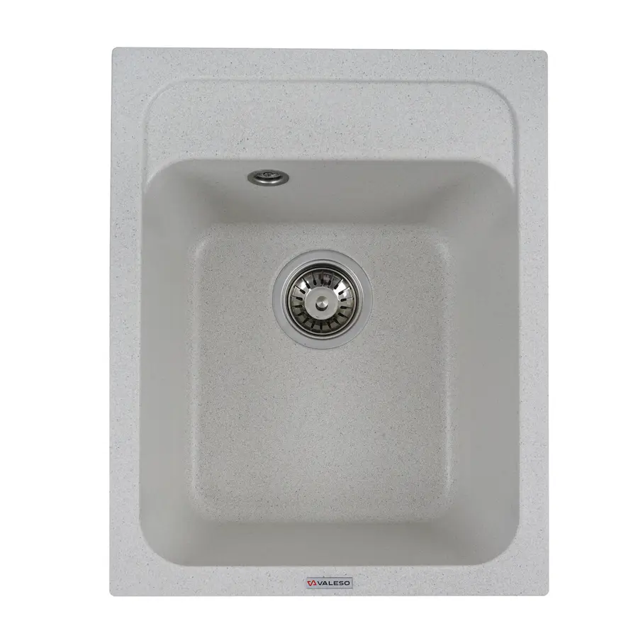 Гранитная мойка для кухни VALESO KORRADO 4050 матовая Белая в точку