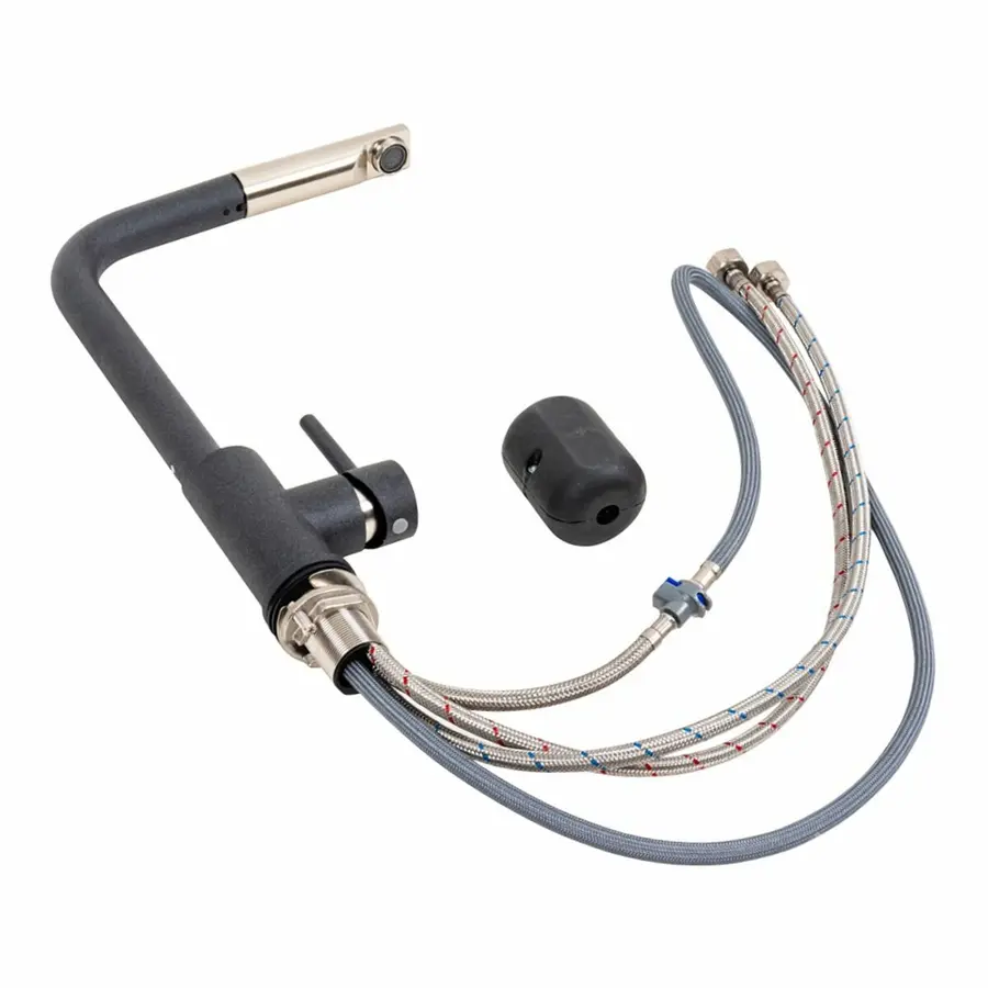 Кухонный смеситель с выдвижной лейкой VALESO Q411B Карбон