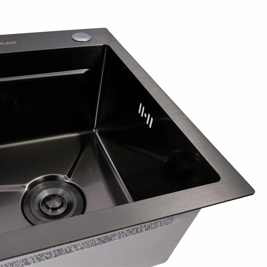 CM 75*46B Кухонна мийка PVD чорна (Work station) Valeso Handmade