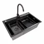 CM 75*46B Кухонна мийка PVD чорна (Work station) Valeso Handmade