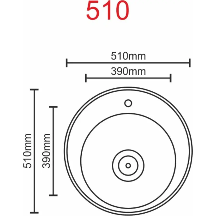 Кухонна мийка з нержавіючої сталі Valeso САТИН 510 (0,8/180 мм)