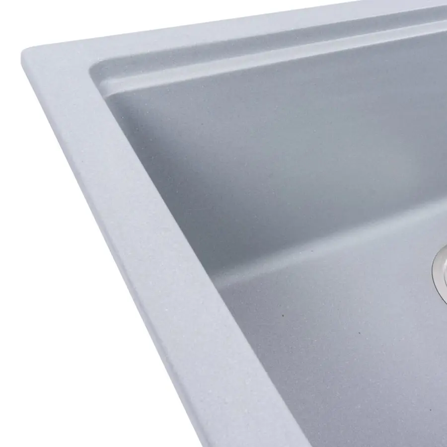 Гранітна мийка для кухні VALESO NIKA 7545 матова Сірий металік