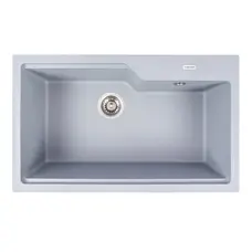 Гранитная мойка для кухни VALESO NIKA 7545 матовая Серый металлик