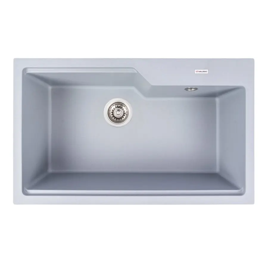 Гранітна мийка для кухні VALESO NIKA 7545 матова Сірий металік