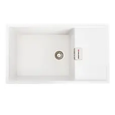 Гранитная мойка для кухни VALESO DIAMOND 8650 матовая Белая в точку