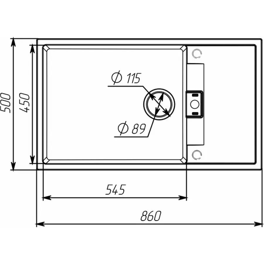 Гранитная мойка для кухни VALESO DIAMOND 8650 матовая Белая в точку