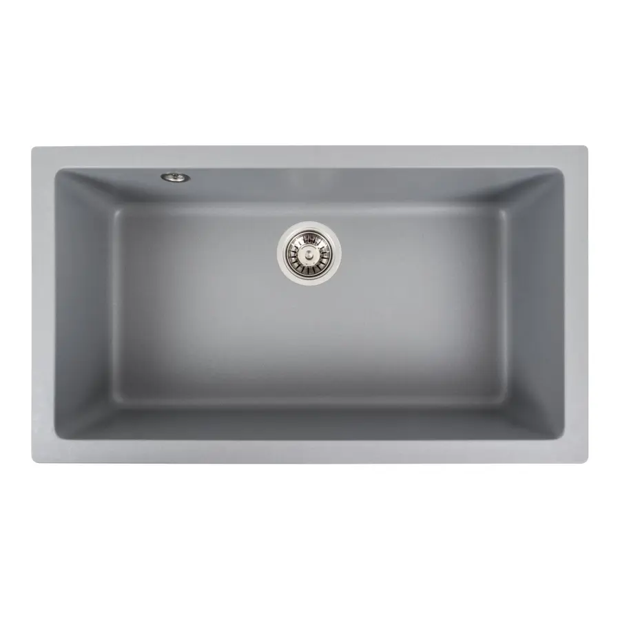 Гранитная мойка для кухни VALESO 7945 Paruana матовая (серый металлик)