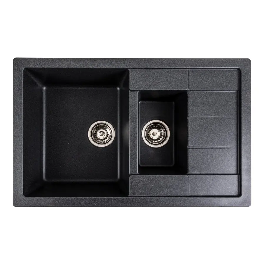 Гранітна мийка для кухні VALESO TOSKANA 7850W матова Карбон