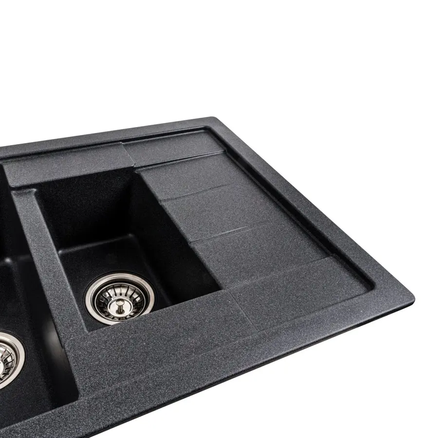 Гранітна мийка для кухні VALESO TOSKANA 7850W матова Карбон