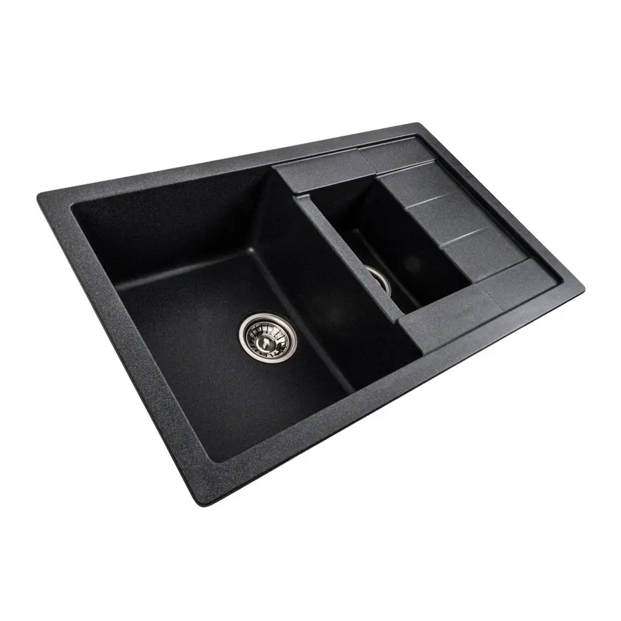 Гранітна мийка для кухні VALESO TOSKANA 7850W матова Карбон