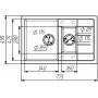 Гранитная мойка для кухни VALESO TOSKANA 7850W матовая Карбон