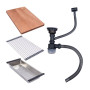 Кухонная мойка Valeso Handmade CM 54*44 Workstation золото PVD, монтаж под столешницу