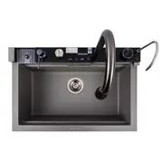 Гранитная мойка для кухни VALESO IRENA 6846 матовая Серый Мусон