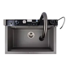 Гранітна мийка VALESO IRENA 6846 матова Сірий мусон