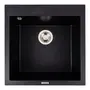 Гранитная мойка для кухни VALESO GALAX 5050 матовая Черный металлик