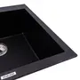 Гранитная мойка для кухни VALESO GALAX 5050 матовая Черный металлик