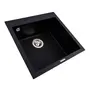 Гранитная мойка для кухни VALESO GALAX 5050 матовая Черный металлик