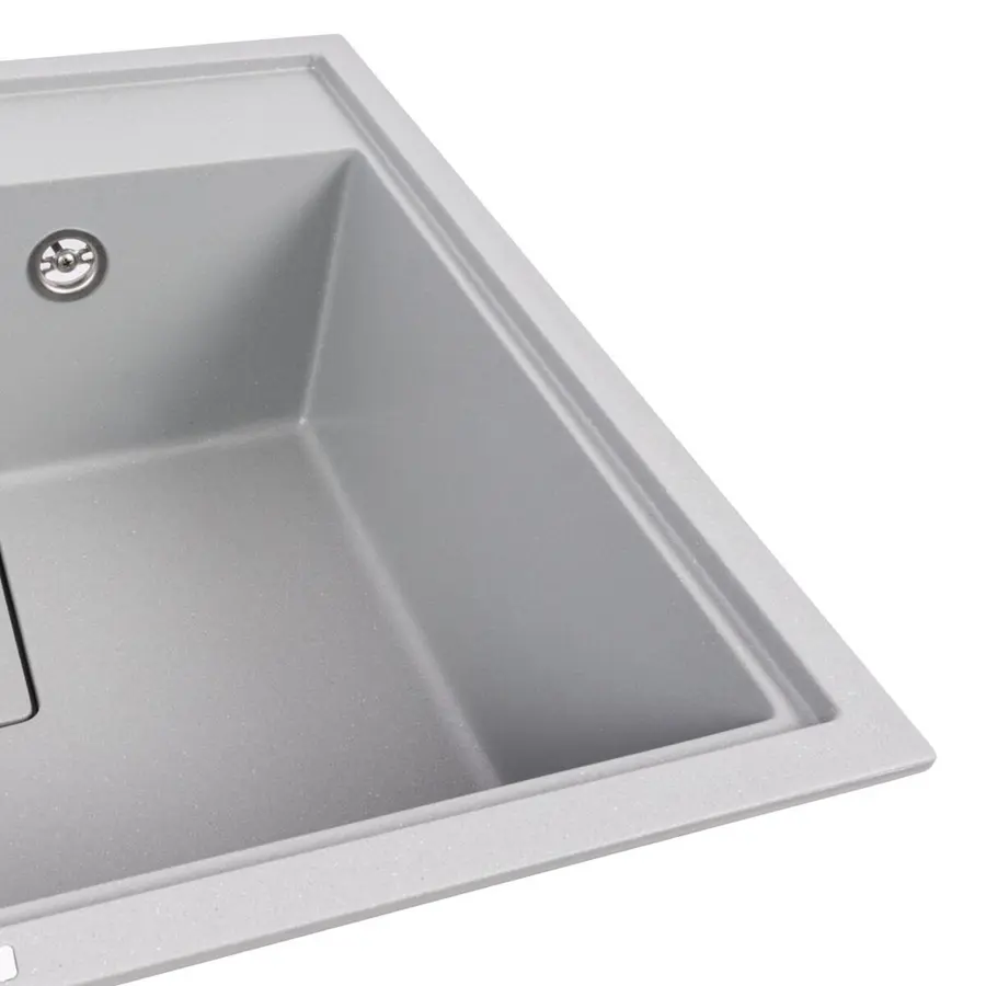 Кухонная мойка гранитная VALESO 6050 SHERLIT (серый металлик)