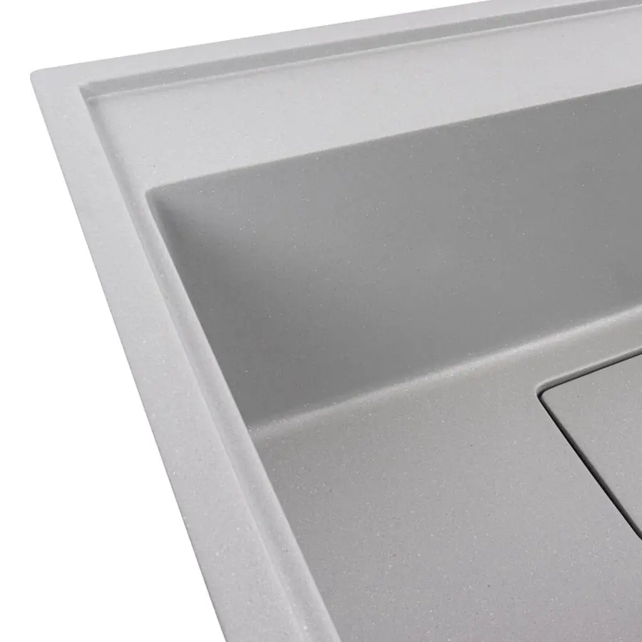 Кухонная мойка гранитная VALESO 6050 SHERLIT (серый металлик)