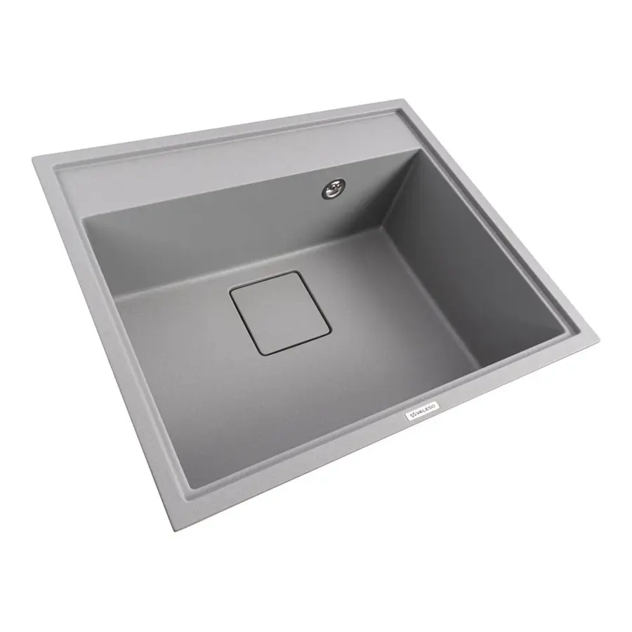 Кухонная мойка гранитная VALESO 6050 SHERLIT (серый металлик)