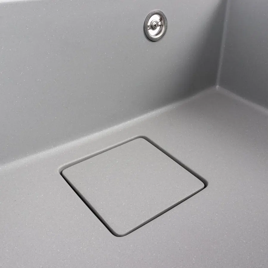 Кухонная мойка гранитная VALESO 6050 SHERLIT (серый металлик)