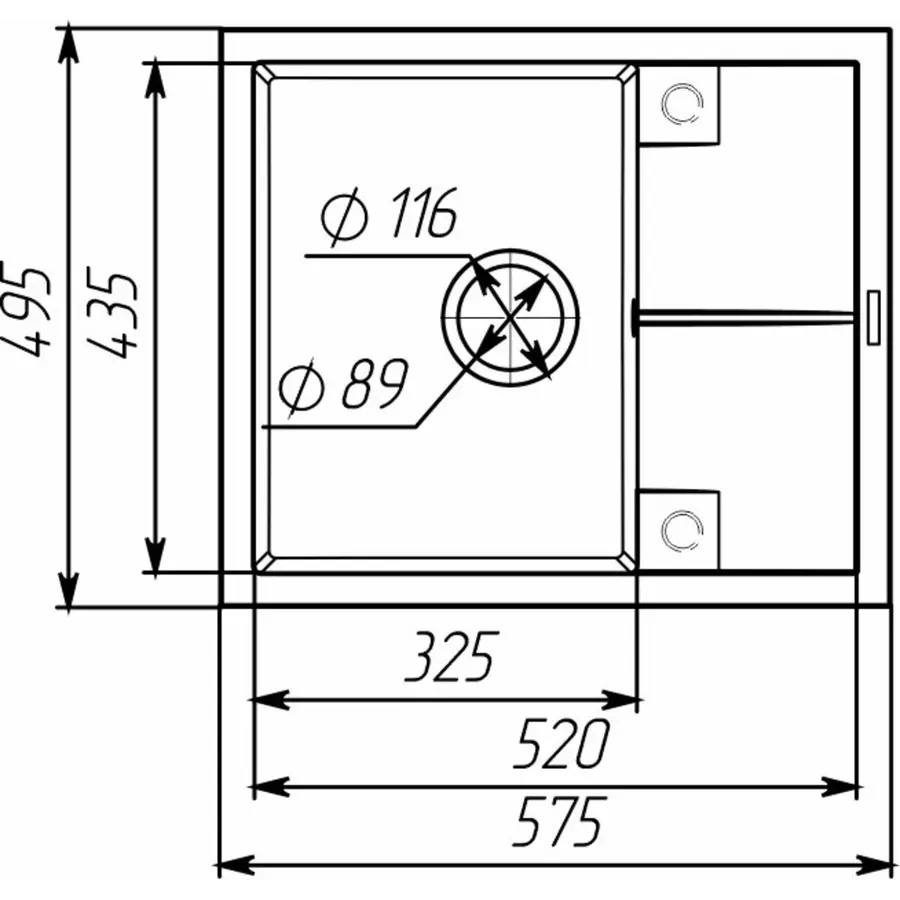 5850 REYNA матова Мийка гранітна VALESO (пісок)