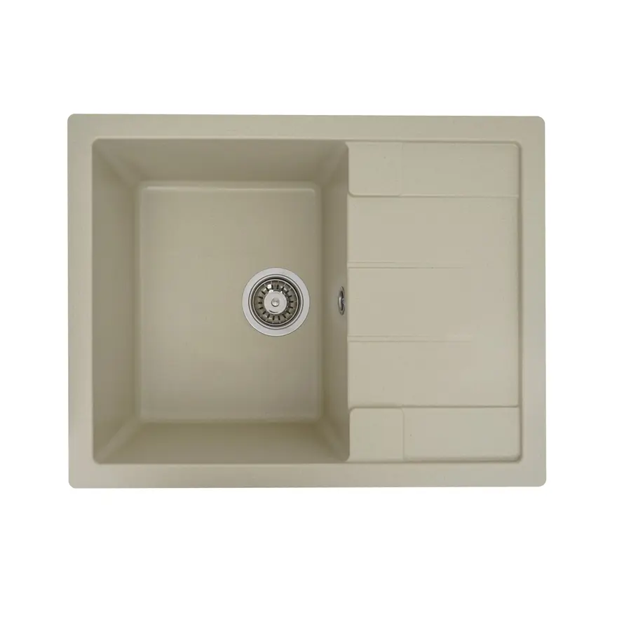 Гранітна мийка для кухні Platinum 6550 INTENSO матова Айворі