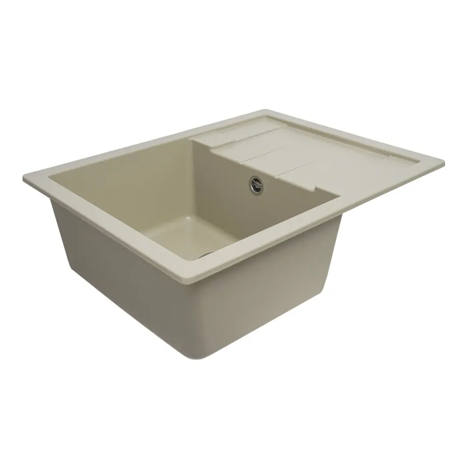 Гранітна мийка для кухні Platinum 6550 INTENSO матова Айворі