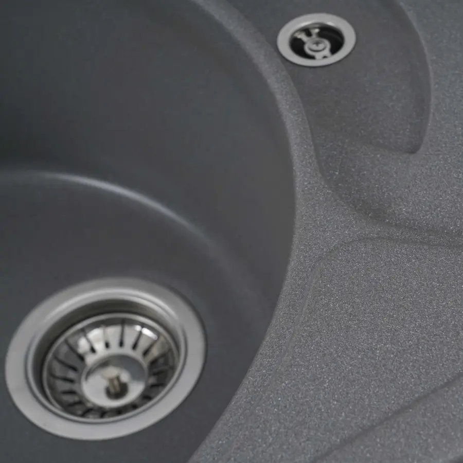 Гранітна мийка для кухні Platinum 7750 GAZZO глянець Сірий мусон