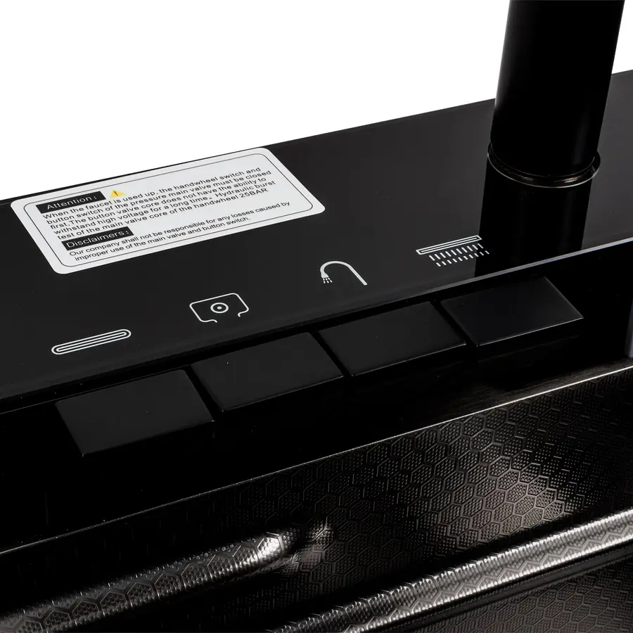 Кухонная мойка 75*45М PVD черная Platinum Handmade "Водопад"