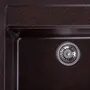 Гранітна мийка для кухні Platinum 5751 NIKA глянець Шоколад