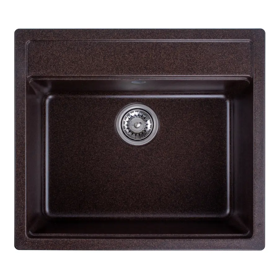 Гранітна мийка для кухні Platinum 5751 NIKA глянець Шоколад