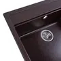 Гранітна мийка для кухні Platinum 5751 NIKA глянець Шоколад
